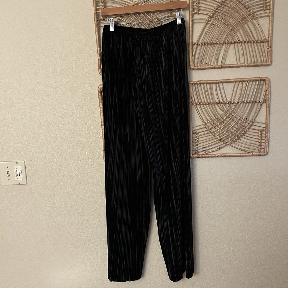 Sabina Musayev x Madewell Lotem‎ Wide Leg Pleated Cocktail Pants Black S NWT B23 - Picture 7 of 12